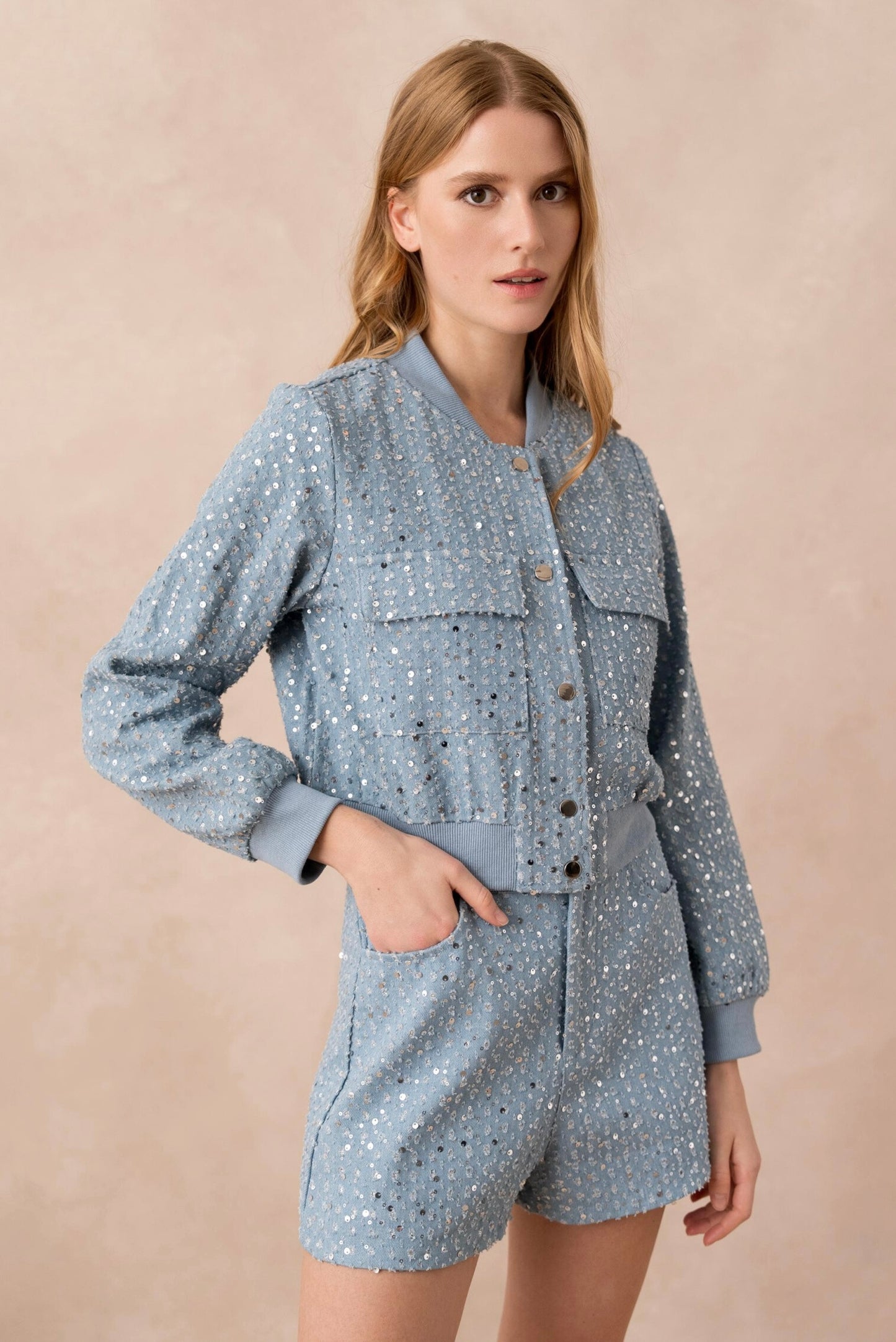 Céleste Sequin Denim Set (3pcs)