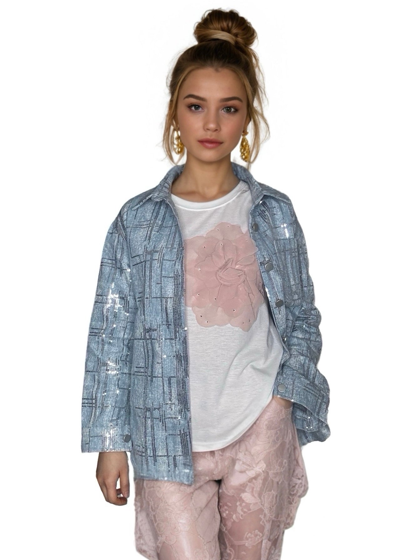 Clémence Shiny Denim Jacket