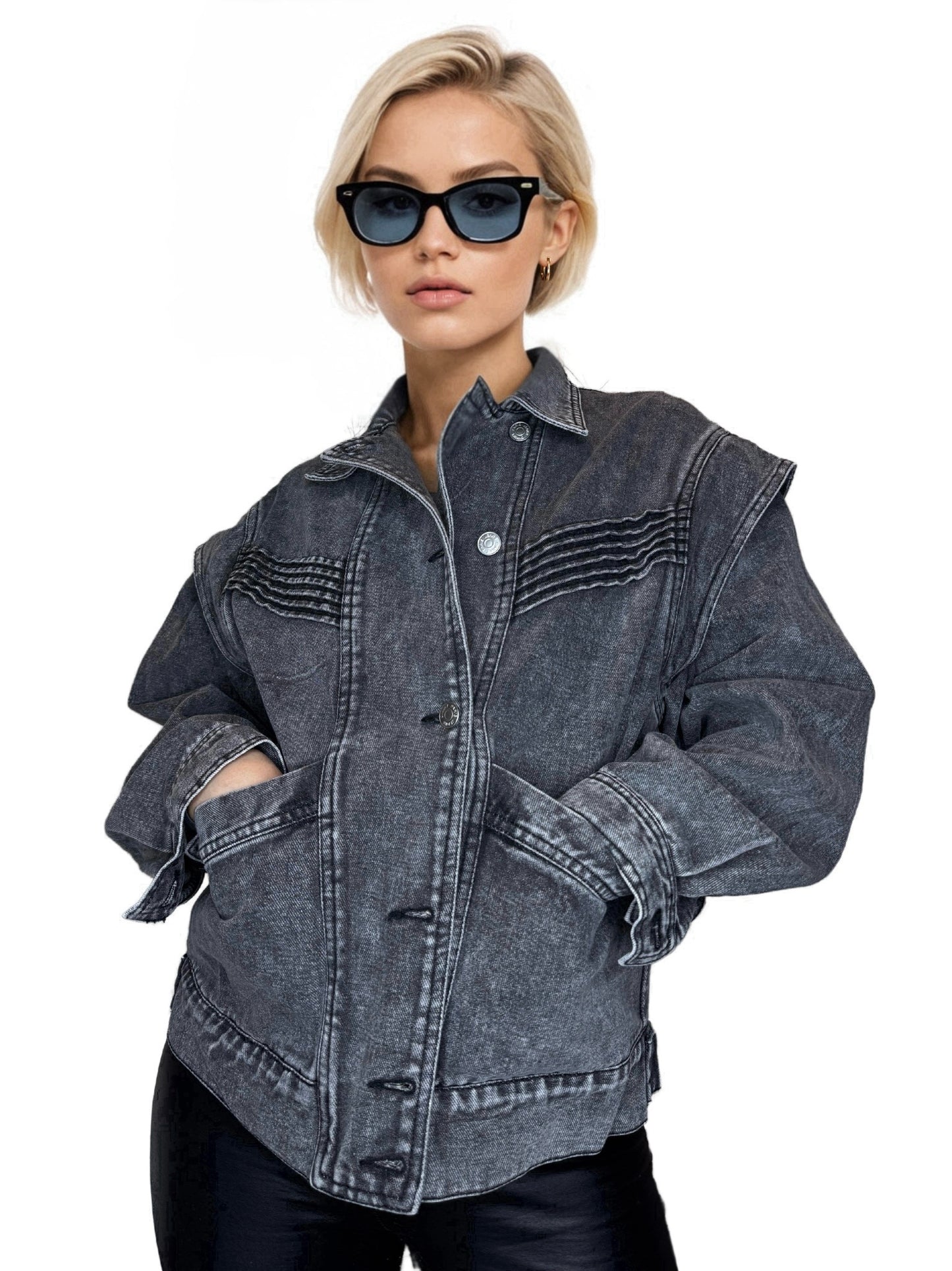grey jacket