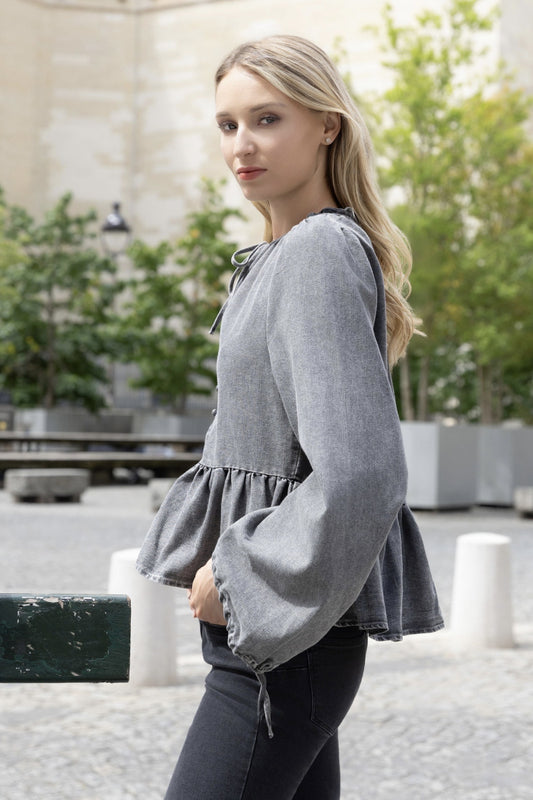 Vivienne Denim Shirt - ANNIVRE