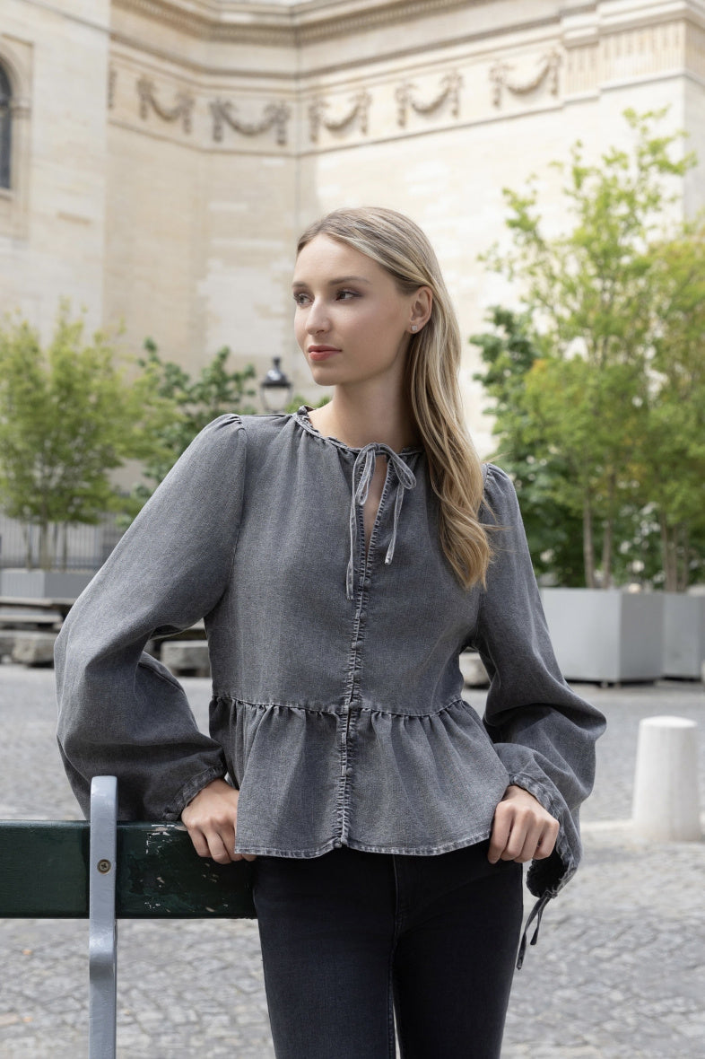 Vivienne Denim Shirt - ANNIVRE