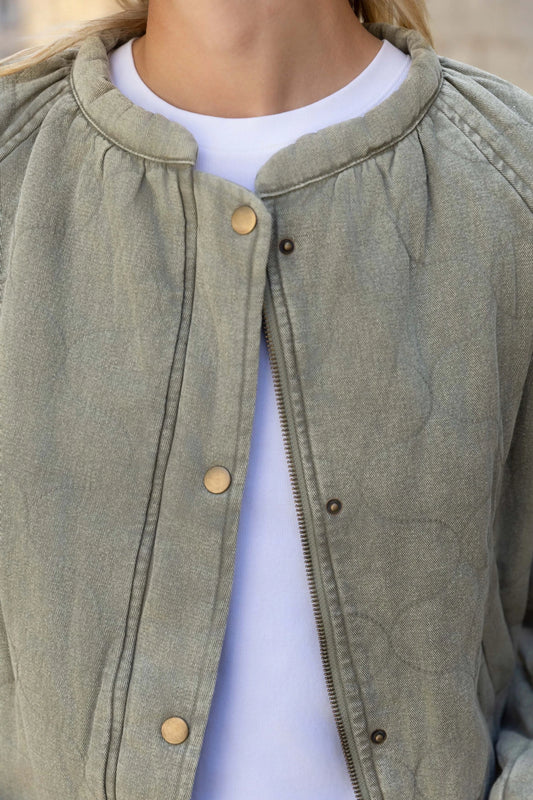 Céline Quilted Denim Jacket - ANNIVRE