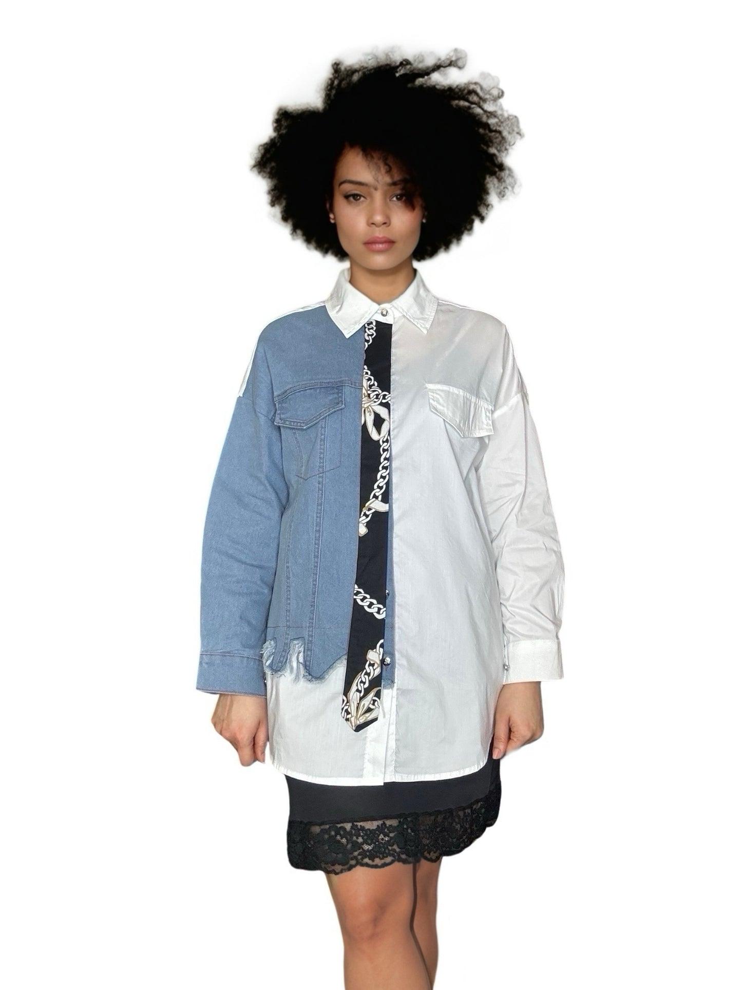 Sloane Two-Tone Denim Shirt