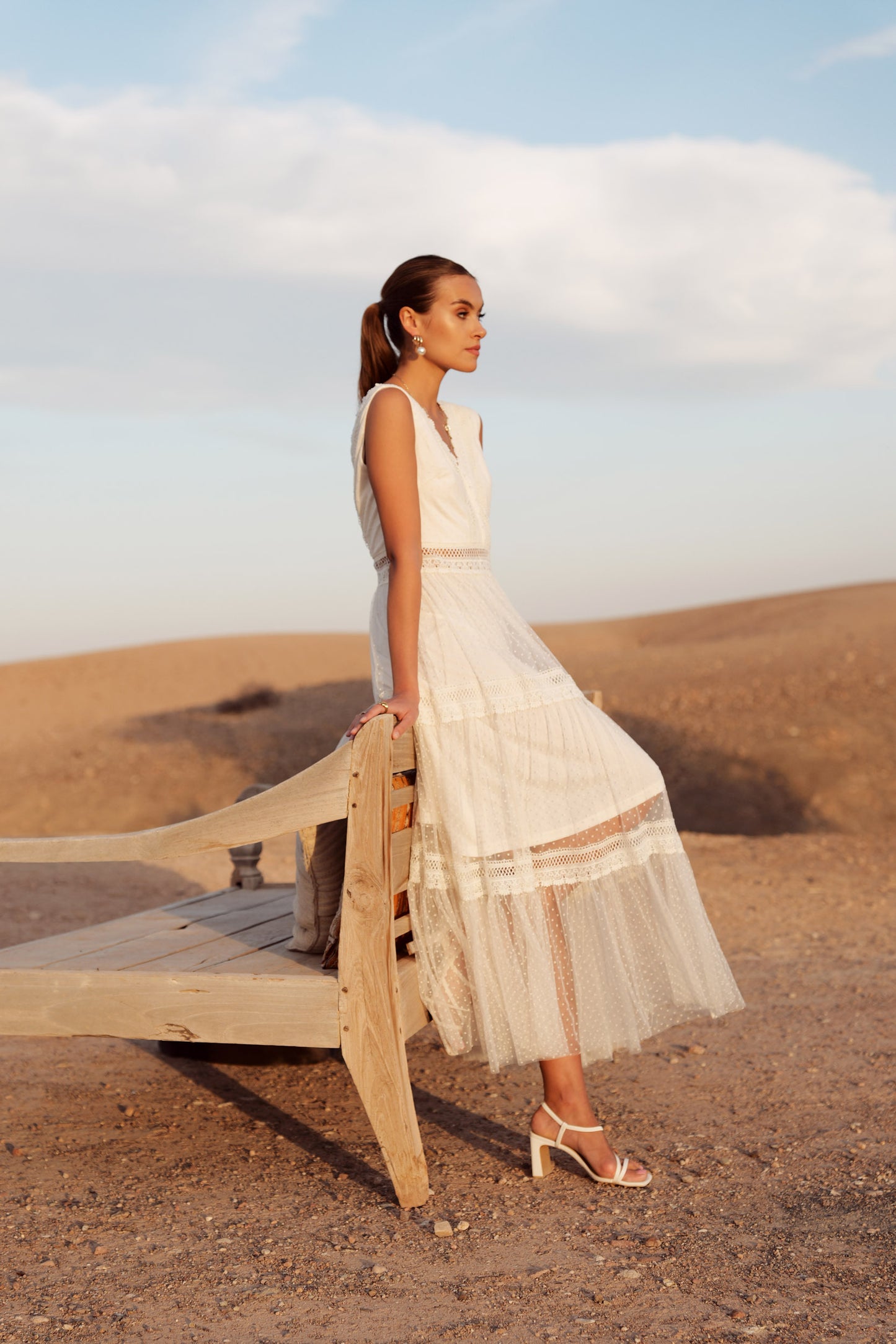 Eliora Dotted Tulle Maxi