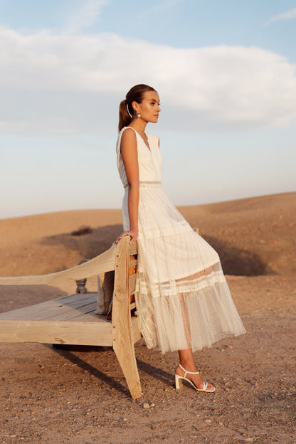Eliora Dotted Tulle Maxi