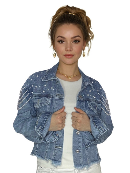 Victoire Pearl Denim Jacket