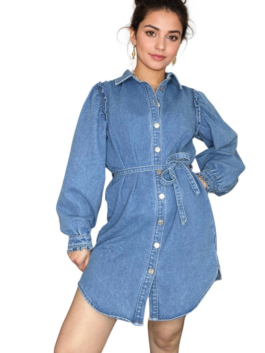 Noëlle Denim Shirt Dress