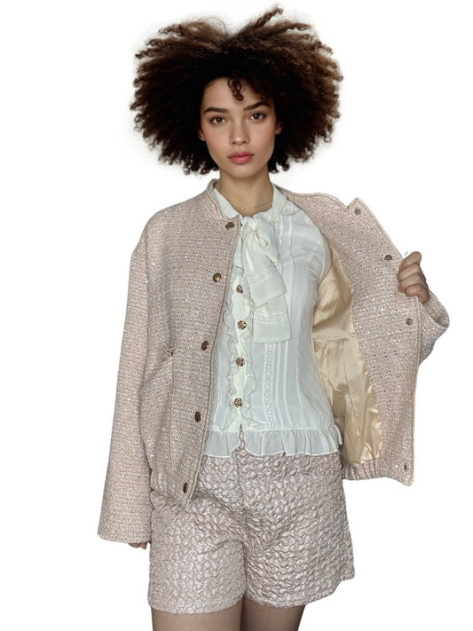 Lumière Oversized Bomber Jacket Set