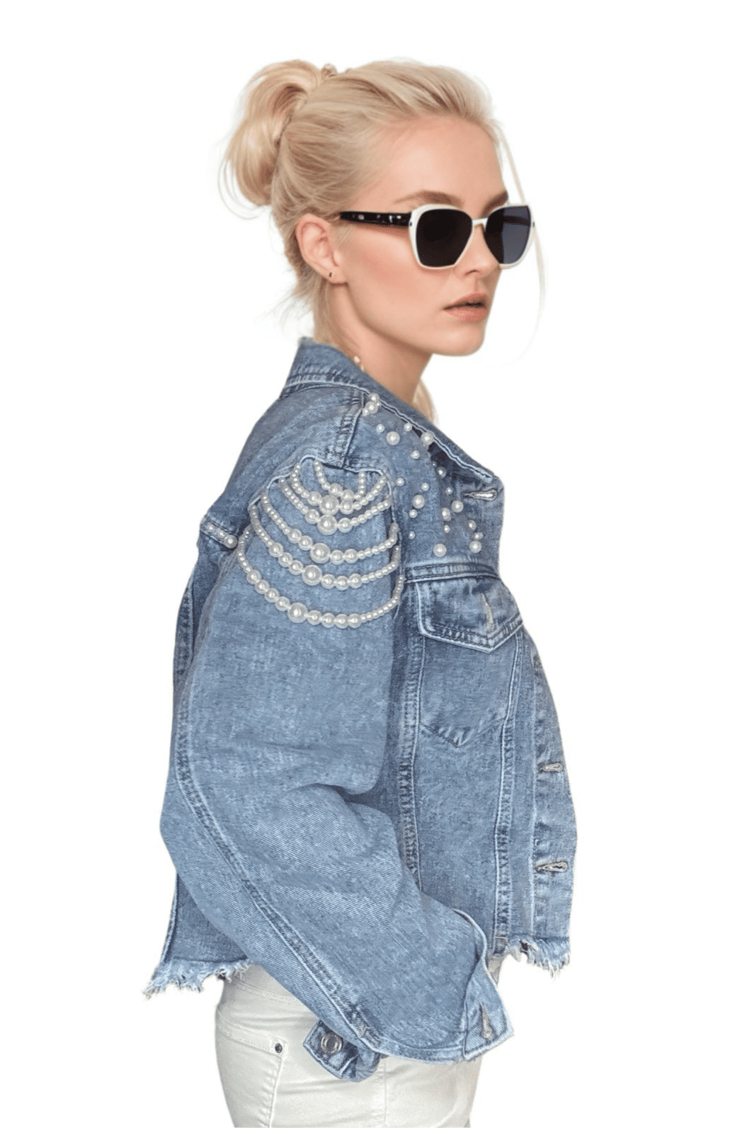 Victoire Pearl Denim Jacket
