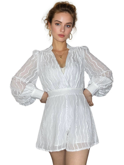 Arielle Textured Fitted Romper