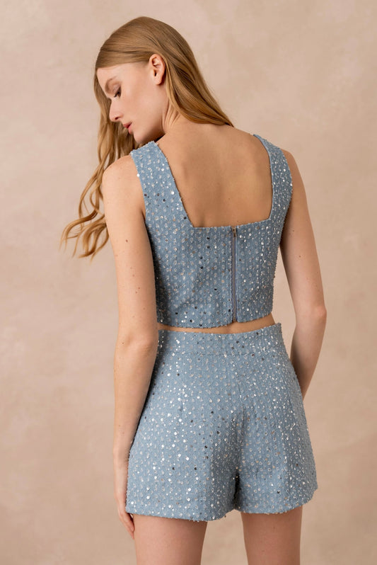 Céleste Sequin Denim Set