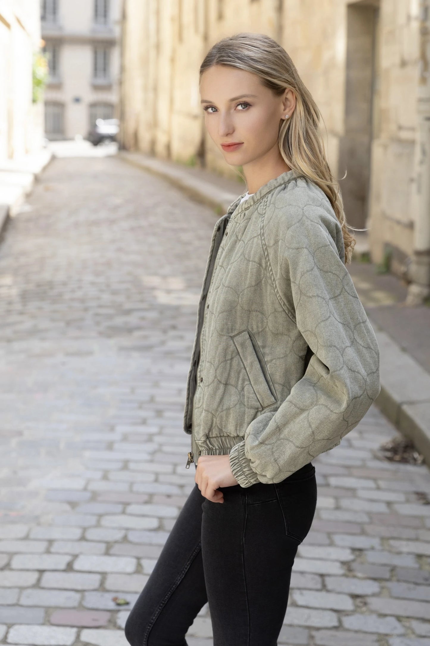 Céline Quilted Denim Jacket - ANNIVRE