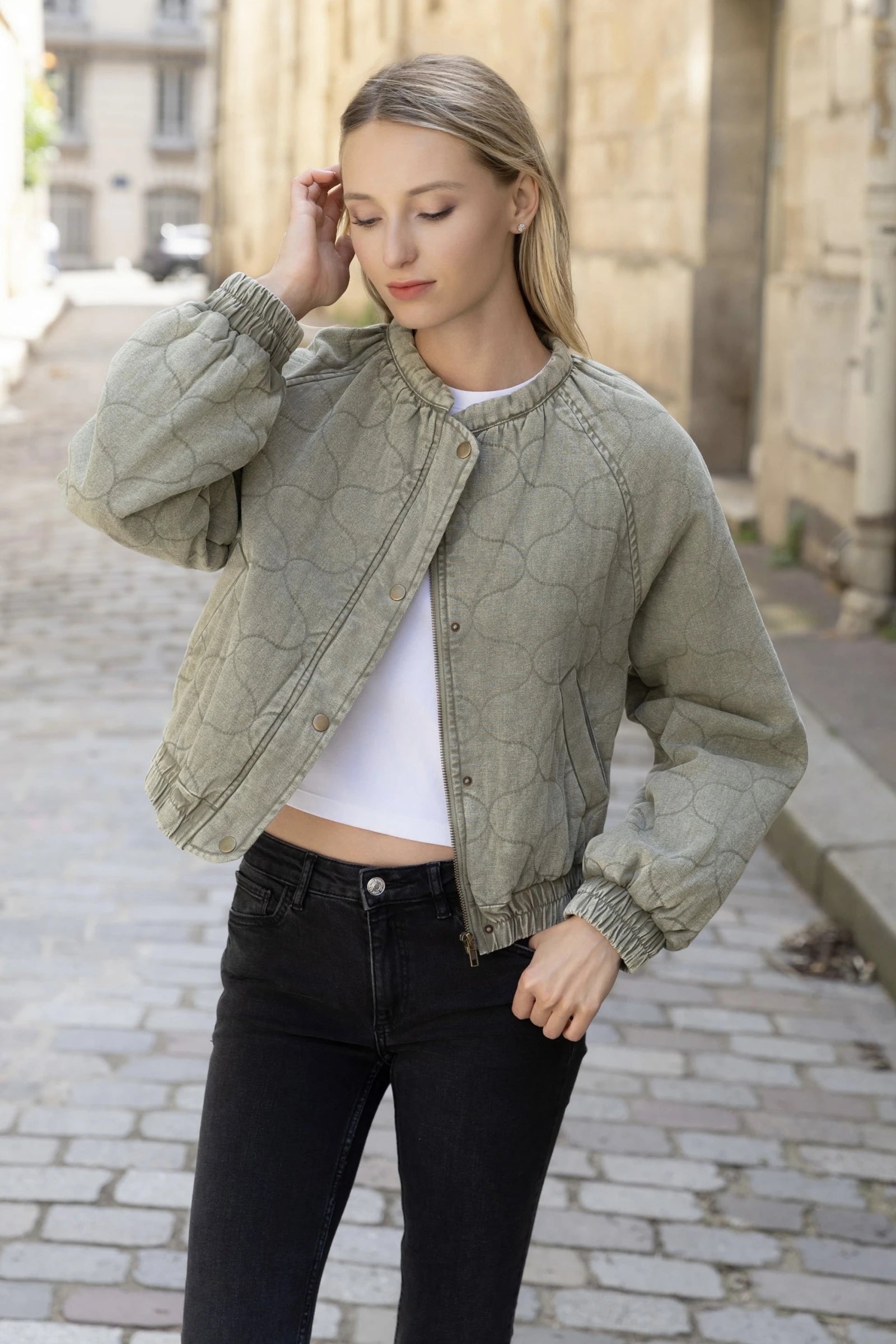 Céline Quilted Denim Jacket - ANNIVRE