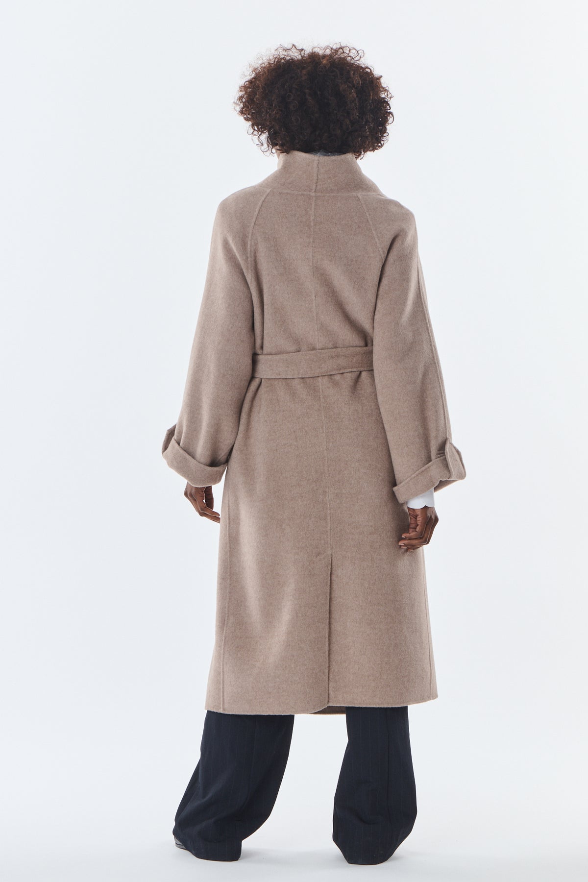 Honorine Asymmetric Wool-Cashmere Coat - ANNIVRE