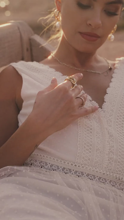 Eliora Dotted Tulle Maxi